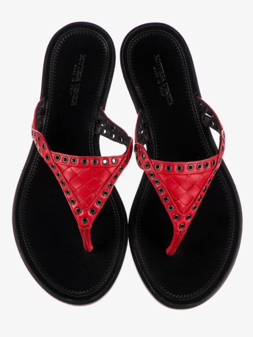 Bottega Veneta Intrecciato Weave Leather Slides Size 5.5